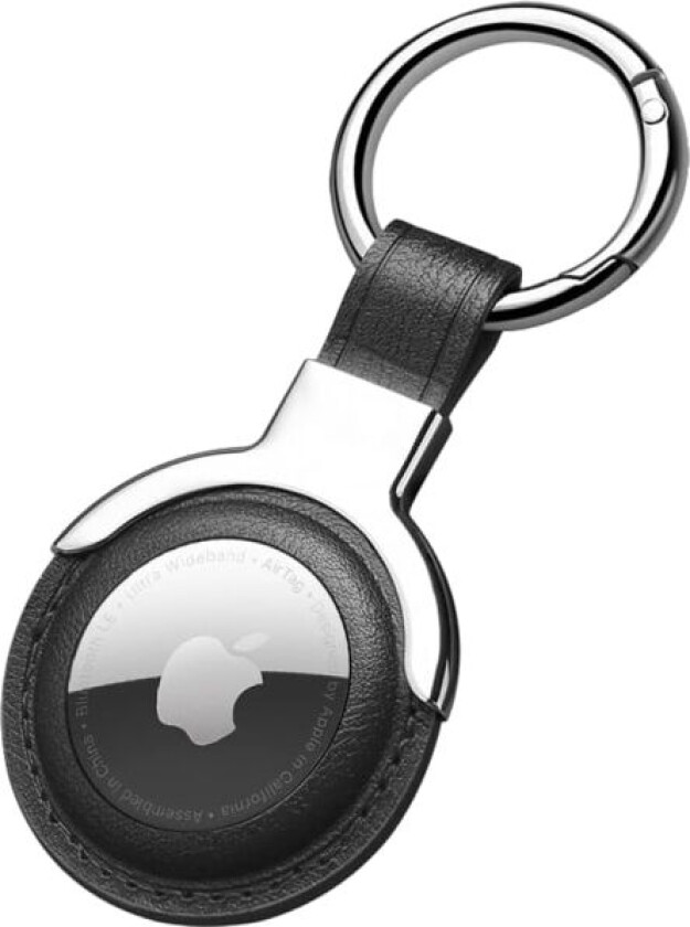 Lærbeskyttende deksel for AirTags, AirTags - AirTag nøkkelring - Beskyttende Airtag deksel - Nøkkelring for bagasje, hund, katt - Dyrehalsbånd