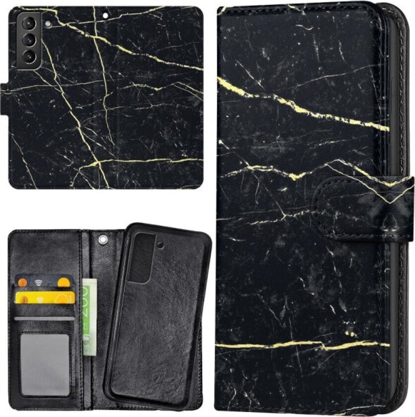 Samsung Galaxy S21 FE 5G - Lommebok Deksel Marmor Multicolor