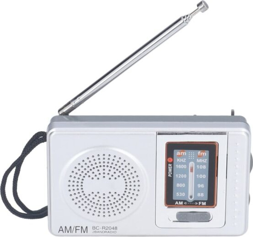 AM FM-radio med batteridrift, vanntett plastmateriale, bærbar radiomottaker for utendørs underholdning (BC-R2048)