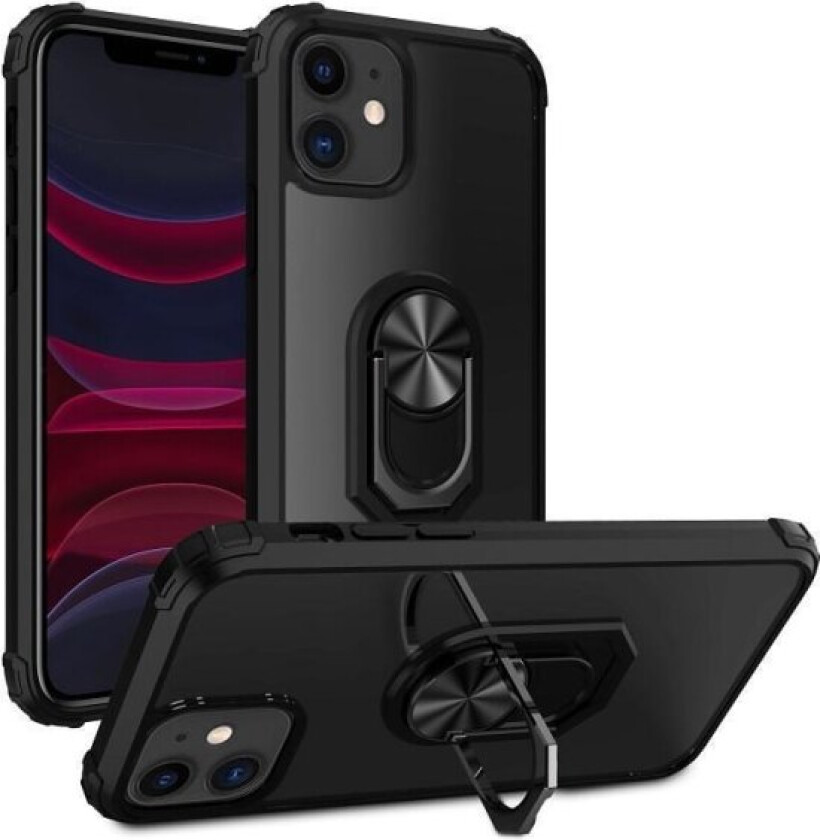 iPhone 13 PRO - Silikon støtsikkert deksel - Svart Transparent Iphone 13 PRO