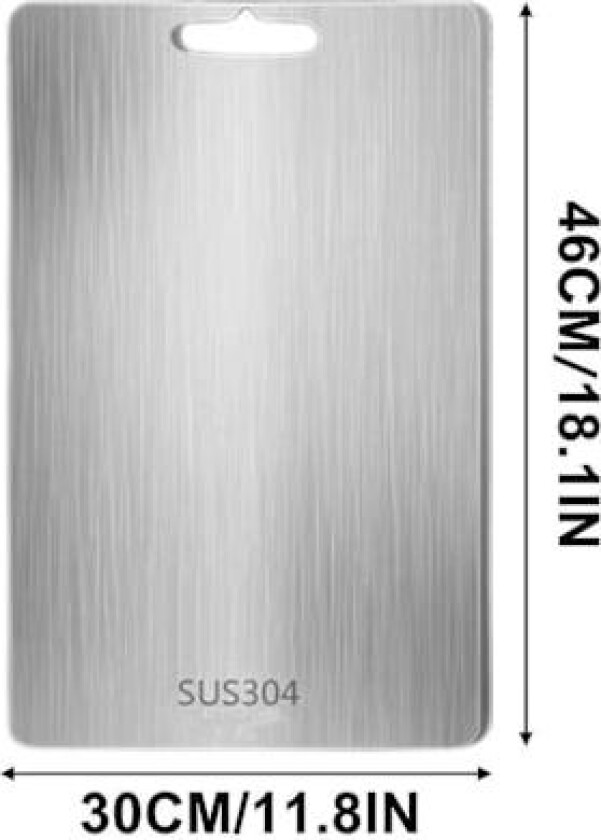 Titanskjærebrett - Rustfritt stål skjærebrett for kjøkken 304 hakkebrett matvarekvalitet for