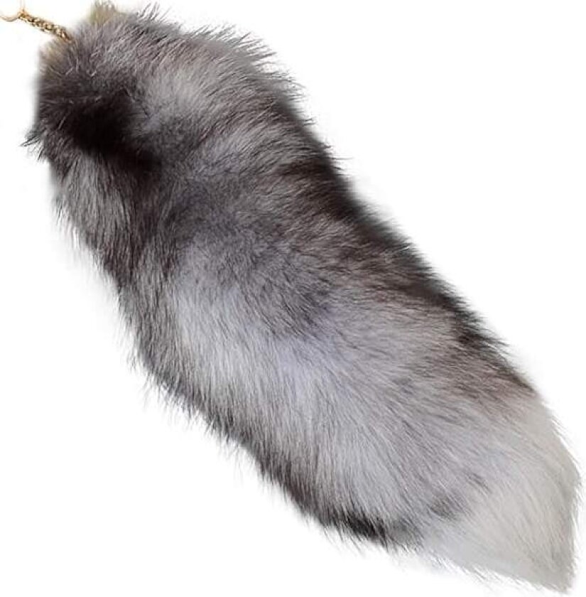Fox Tail Nøkkelring, 40 cm Fox Tail Nøkkelring, Shaggy Faux Fur Hale Dekor, Fluffy Fox Tail, Party Kostyme Furry Haler