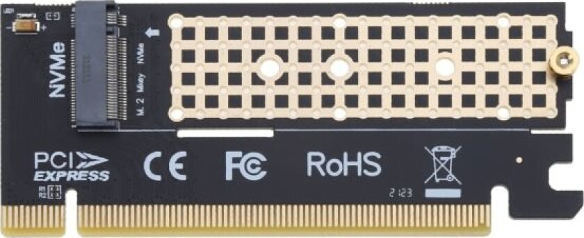 M2 til PCIE x16-adapterkort Pci-e til m2-omformer Riser NVMe SSD-adapter m2 M-Key PCI-Express 3.0-støtte 2230-2280