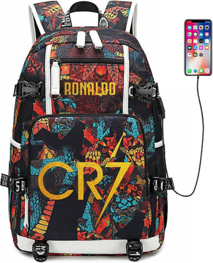 Cristiano Ronaldo Ryggsekk Cr7 Fotball Ryggsekk Multifunksjonell