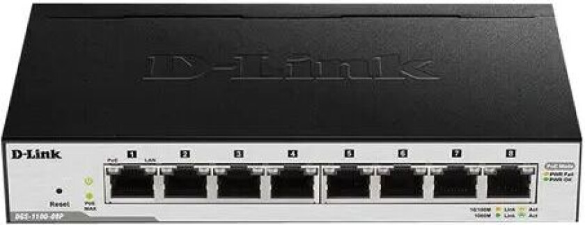 D-link Dgs-1100 V2 8-port Smart Poe Switch 64w