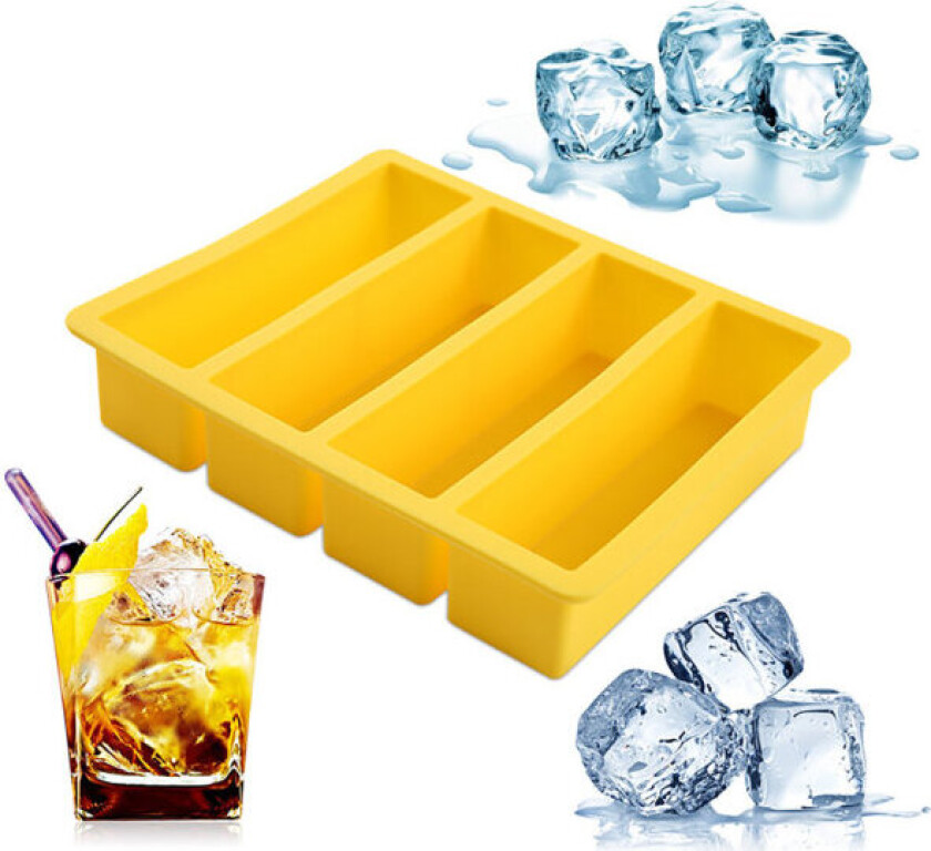 Rektangulær isform Silikon iskubbrickor Kjøkken iskubform