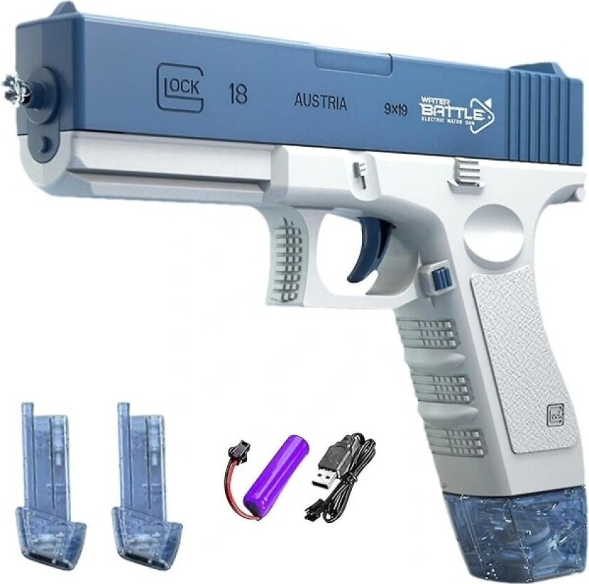 Elektrisk vannpistol, automatiske sprøytepistoler med superhøy ka Blå