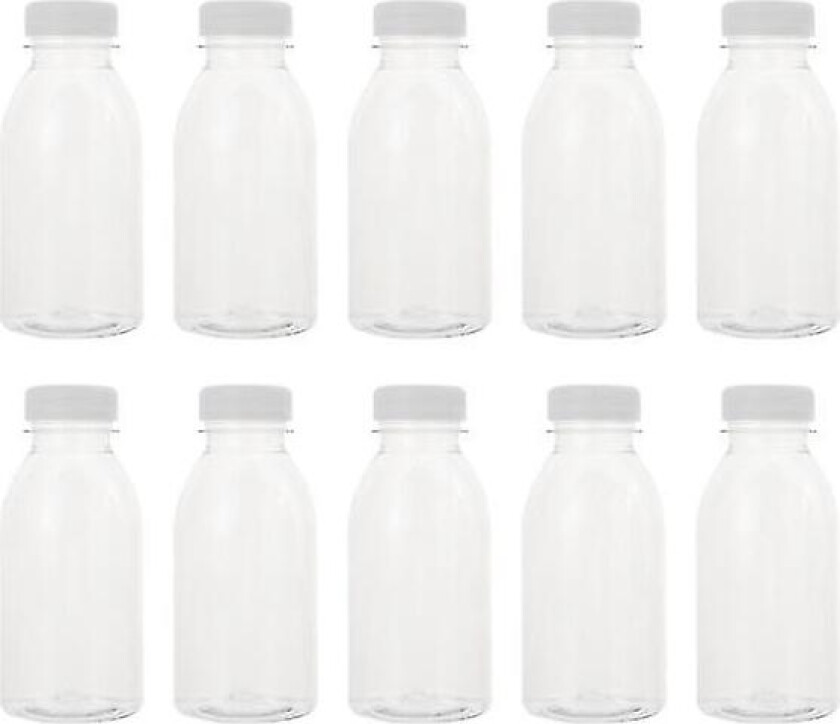 10 stk drikkeflasker, plast drikkeflaske drikkebeholder gjenbrukbare drikkeflasker - PP-materiale høy temperaturmotstand