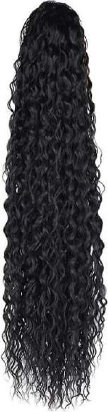 Krøllete hestehale med snøring, kvinnelige hårforlengelser, fletter, krøllete hårforlengelse, bølget parykk