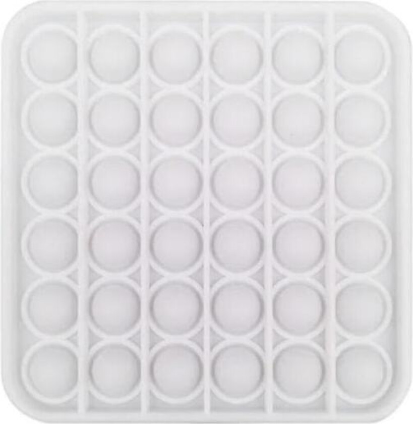 Stuff Certified Pop It - Fidget Anti Stress Toy Bubble Toy Silikon Square White