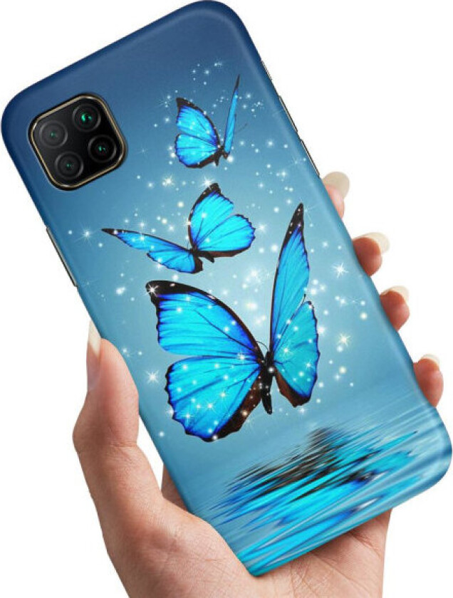 Huawei P40 Lite - Deksel/Mobildeksel Glitrende Sommerfugler