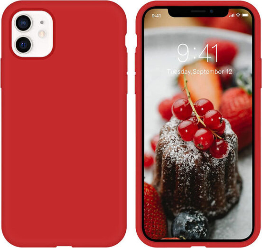 iPhone 12 - Beskyttende stilig FLOVEME-deksel Röd