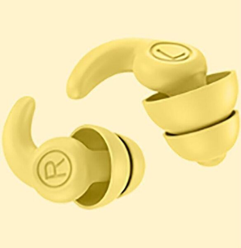 Gule ørepropper for støyreduksjon under søvn, gjenbrukbare og vaskbare ørepropper, støyreduserende silikonpropper for søvn, musikk, fester, festivaler