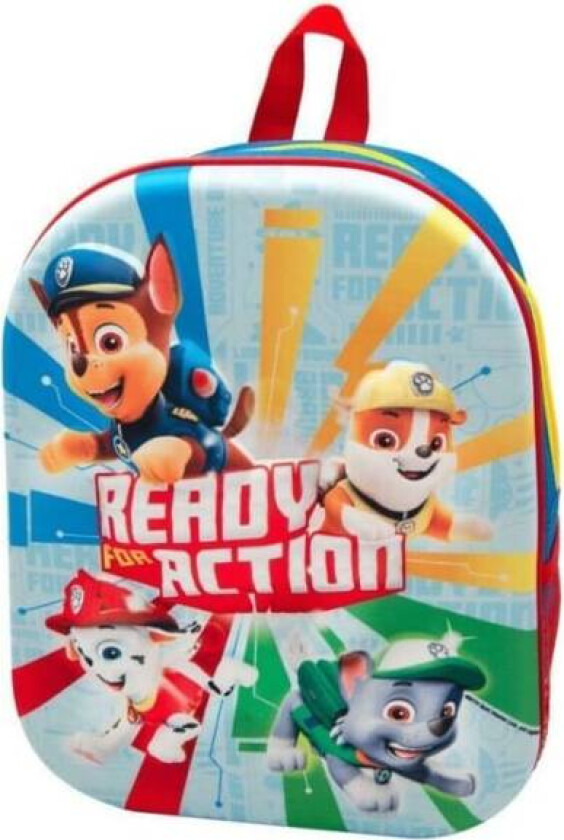 Paw Patrol 3D Ready For Action Ryggsekk Skolesekk 36x28x11cm Multicolor one size