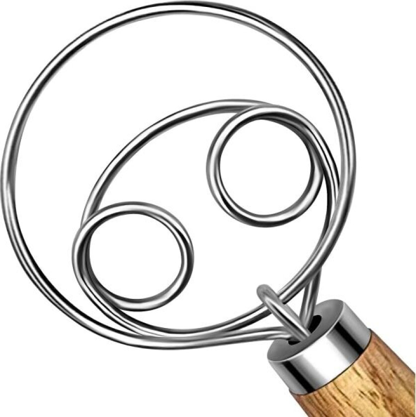 Deigmikser i rustfritt stål - Oppgradert fire-rings visp for enkel baking