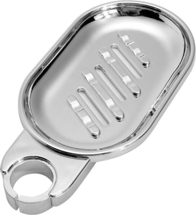 Holdbar såpeholder Justerbar såpeholder Dusjstang Sklisikre plater 12,5 x 8 cm Glatt sølv såpeholder