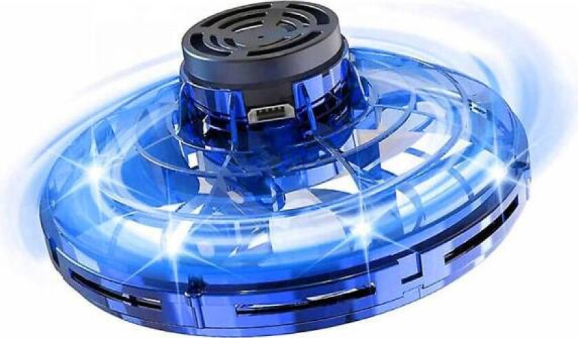 Kule leketøy med LED-lys for barn, håndopererte UFO-droner, mini flygende kule, svevende boomerang Fidget Spinner, flotte gaver til gutter og jenter Blue