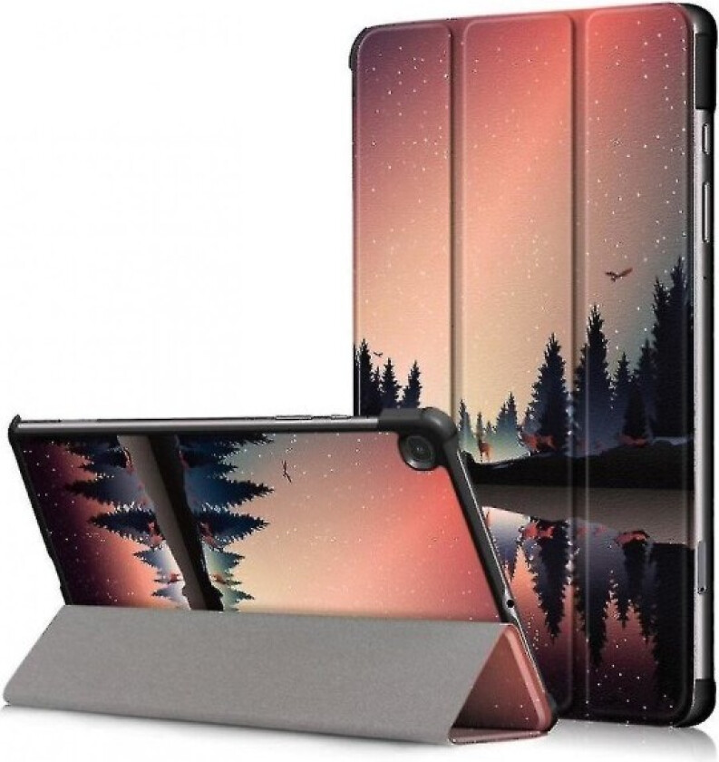 Kveldscene trykt skinn nettbrett deksel for Samsung Tab S6 Lite 10.4 P610/p615