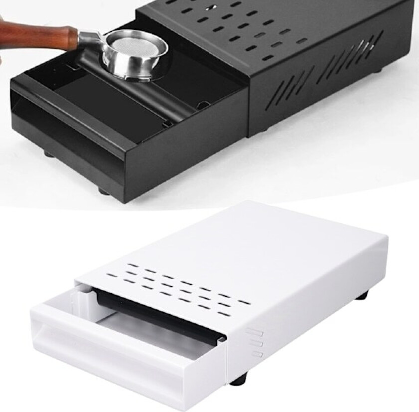 Kaffe Knock Box Skuff i rustfritt stål Tykk Kaffegrut Pulverboks for Husholdningsbutikk Hvit