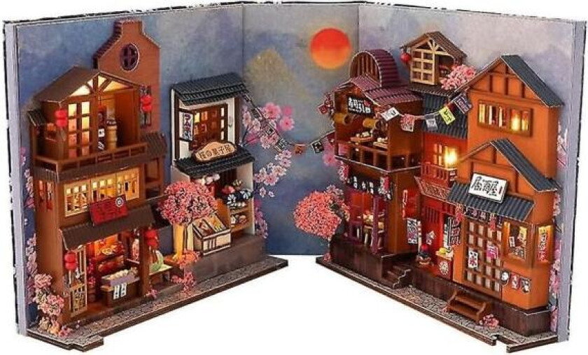 3D-trepusles bokstøtte, bokhyllesett, LED-bokhyllehylleinnlegg dekorativ bokstøtte, DIY-dekor for hjemmet