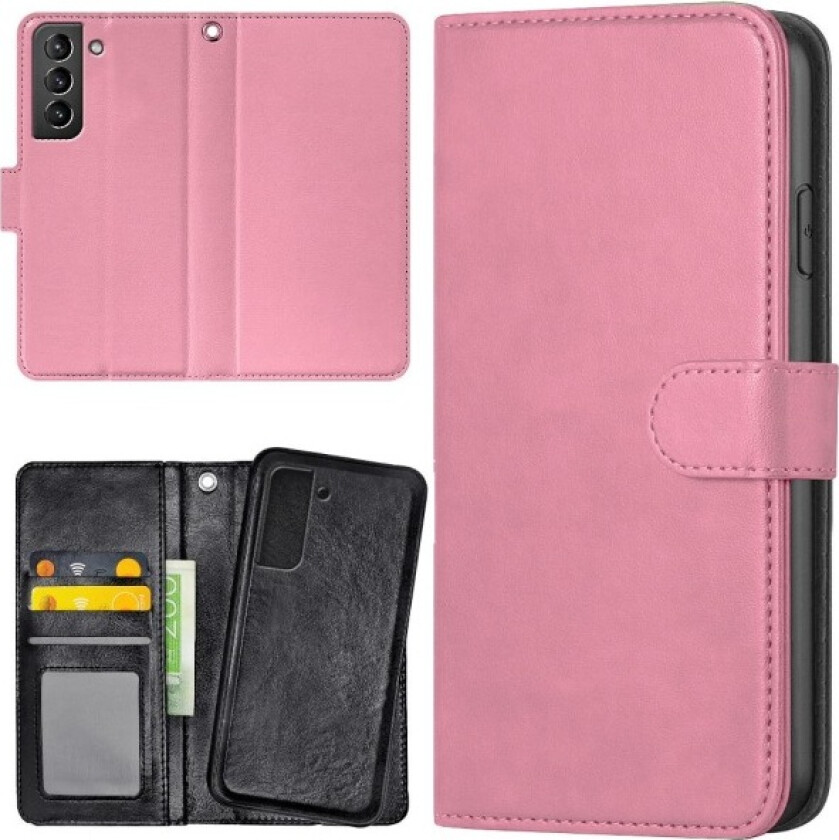 Samsung Galaxy S21 FE 5G - Lommebok Deksel Lyserosa