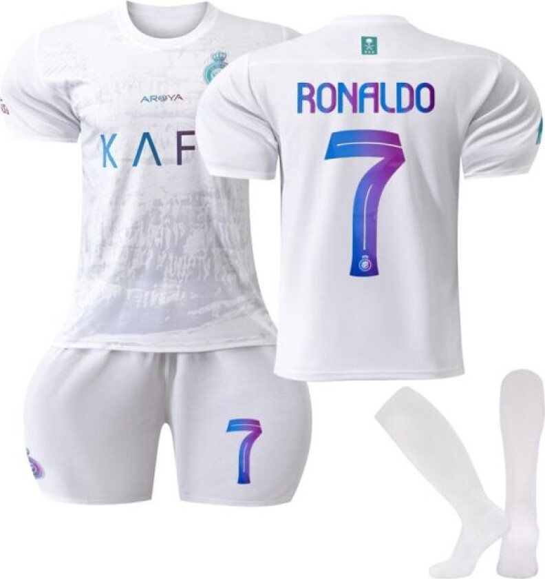 2023-2024 Al-Nassr FC Bortedrakt for barn nr 7 Ronaldo-WELLNGS G 26