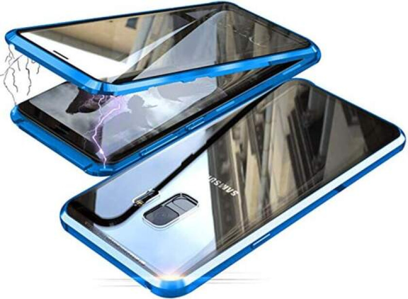 Samsung Galaxy S9 - Beskyttende dobbeltsidig magnetisk deksel Blå