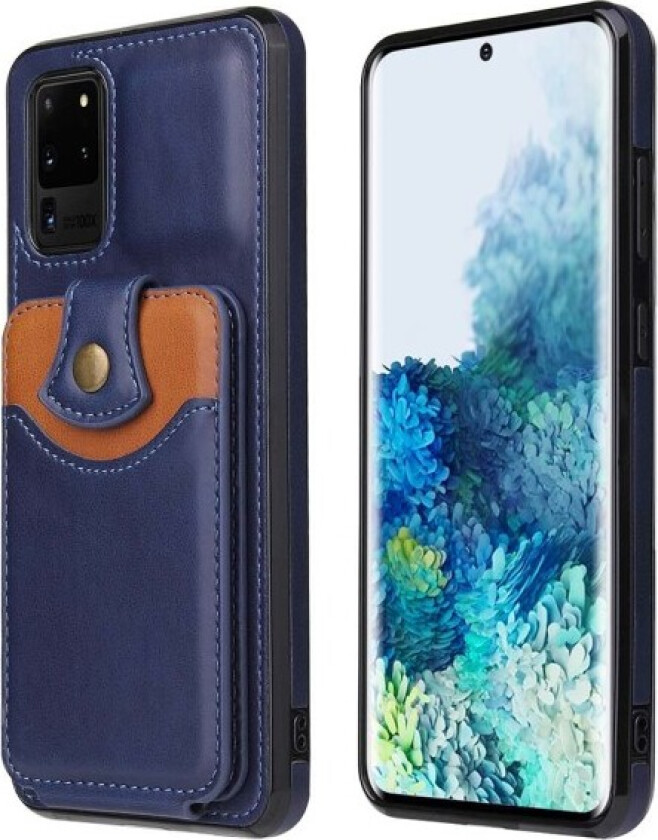 Stilig deksel med kortholder - Samsung Galaxy S20 Ultra Mörkblå