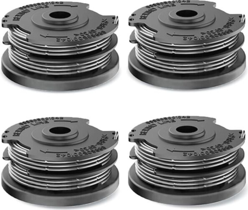 4 stk. trådsneller til Bosch gresstrimmer-spoler, nylon erstatningsspole for Bosch F016800351 ART 24,27,30 og ART 30-36 LI (6,1mx Ø1,65mm)