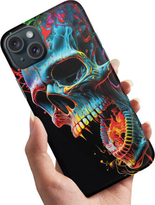 iPhone 15 - Deksel/Mobildeksel Skull