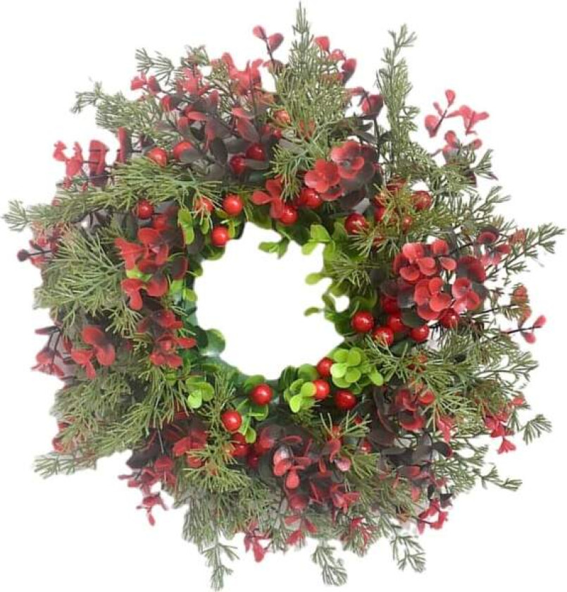 Julekrans, dørkranser, utendørs jul, 35 cm, julekrans, kunstige kranser med for inngangsdør, feriehjem dekorasjon