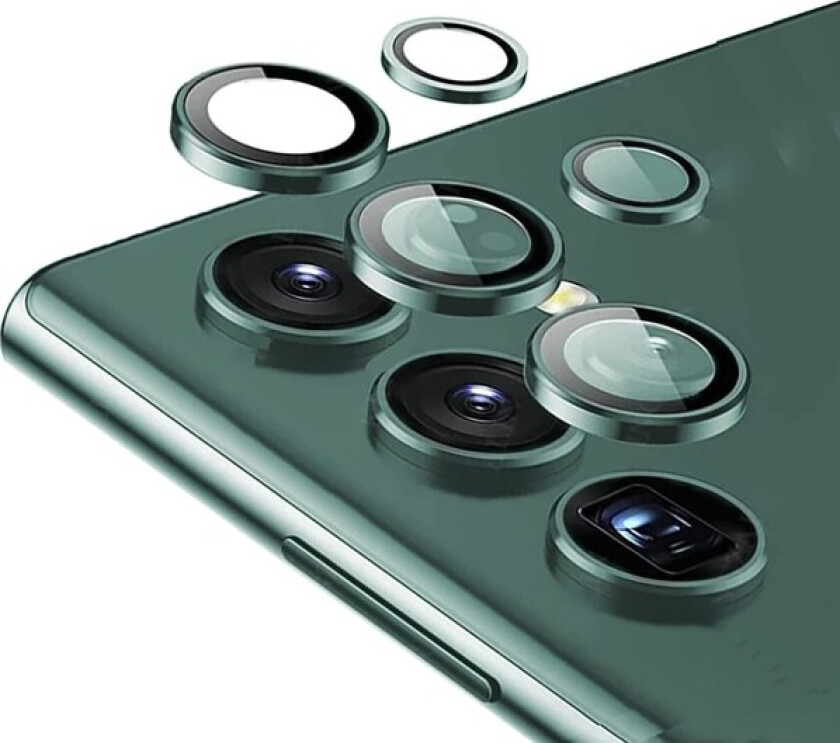 Grønt Samsung S22 Ultra kameralinsedeksel Transparent one size