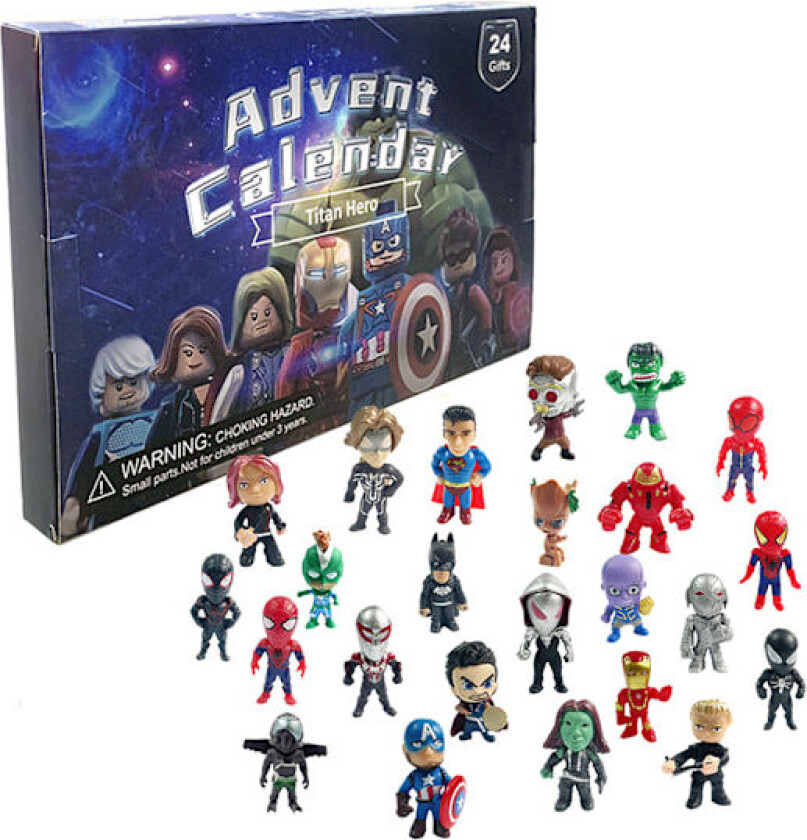 Julekalender 2024 med søte spillfigurer Avengers Small Doll