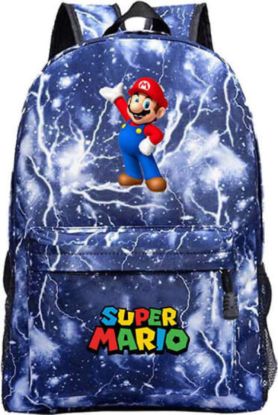 Barnehagetegneserie Super Mario Bros trykt ryggsekk Lett bærbare ryggsekker Reise uformell veske, for gutter jenter Tilbake til skolen-gave (FMY) B