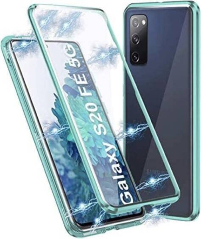 Samsung Galaxy S20 FE - Stilsikkert Dobbelt MagnetDeksel Grön