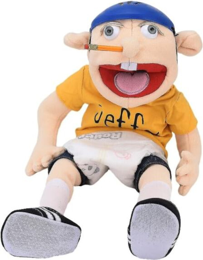 Jeffy Puppet Mjuk plysch Handdocka för lekhus, barnpresent till födelsedag jul halloweenfest