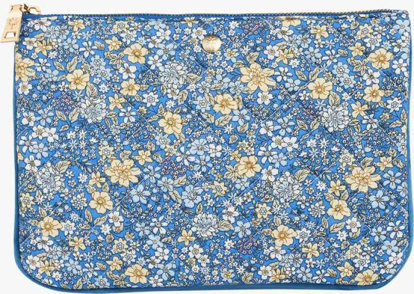 Cotton Clutch Blue Flower