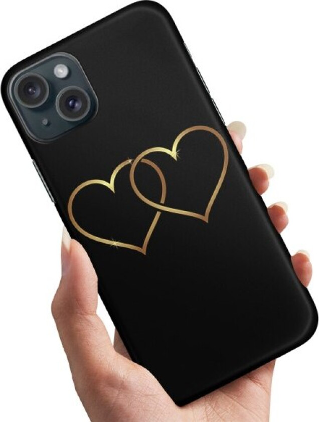 iPhone 15 - Deksel/Mobildeksel Double Hearts