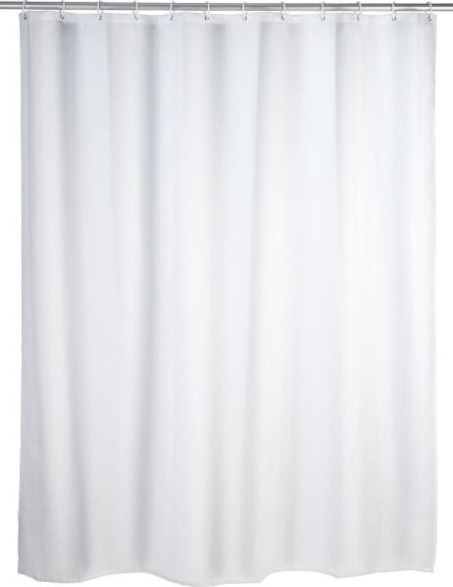 Dusjforheng 180x180 cm, Hvit dusjforheng, Vaskbart tekstil, 180x180 cm