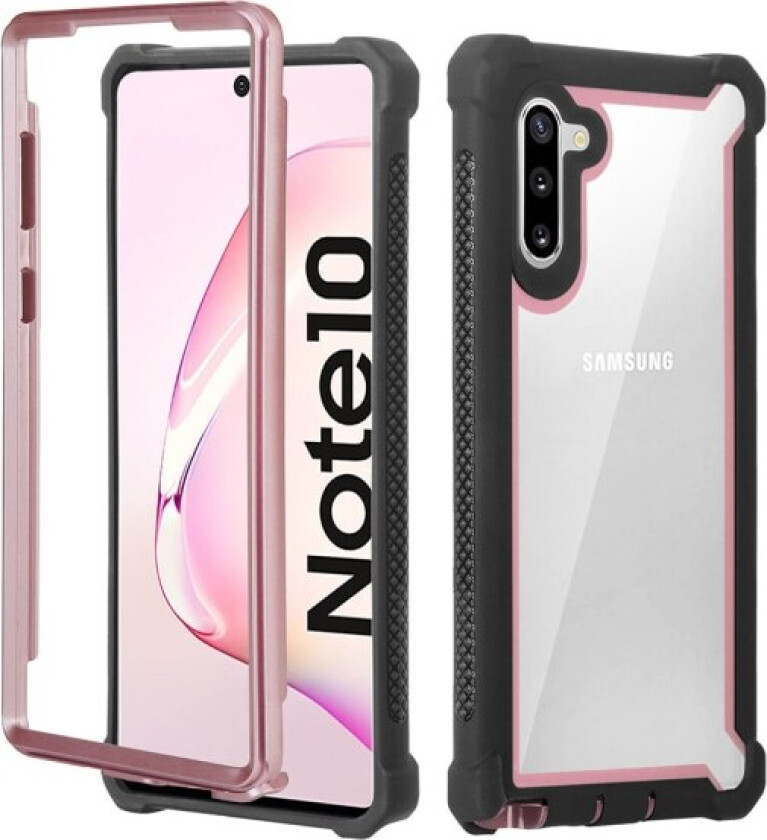 Kraftig og fleksibelt deksel - Samsung Galaxy Note10 Svart/Roséguld