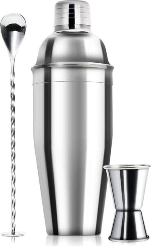 24oz Cocktail Shaker Bar Set - Profesjonelt Margarita Mixer Drink Shaker og Målebeger & Blandeskje Sett i Bartender Sil Martini Kit