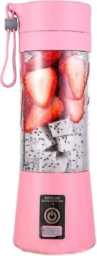 Blender Smoothie Maker, Personlig Blender med 6 Rustfrie Stålblad, Bærbar Juicer Blender med USB