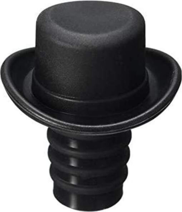 2-Pak - Vinkork / Flaskekork i Silikon - Forsegl Vinflasker Black