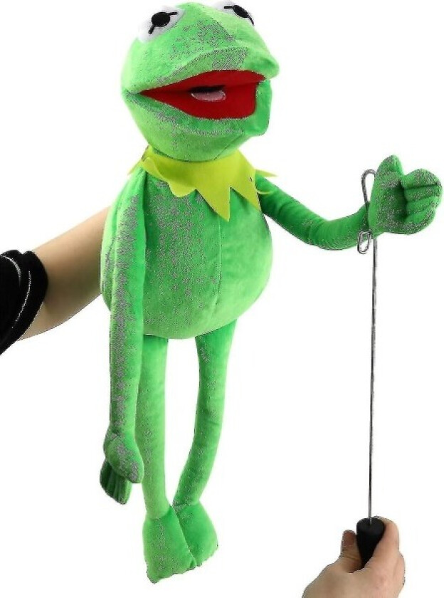 Kermit froske hånddukke, froskeplysj, Muppets Show, myk froske dukke egnet for rollespill - grønn, 24 tommer