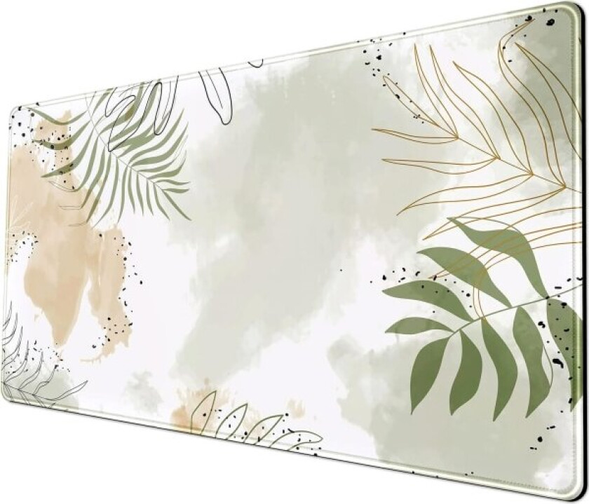 Tastaturmatte Kawaii Musematte Matcha Grønn Plante Abstrakte Tilbehør Skrivebordspute Musematte for Skrivebord Gamer Jente Kontortilbehør