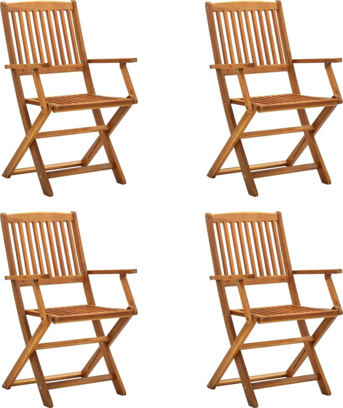 Klappstoler 4 stk heltre akasie