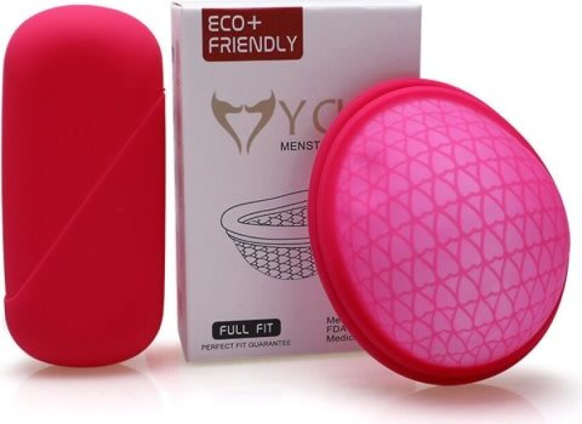 2 stk Brannsalg Ecoblossom Gjenbrukbar Menskopp - Sett med 2 Menskopper med CE FDA, Ny Rød S