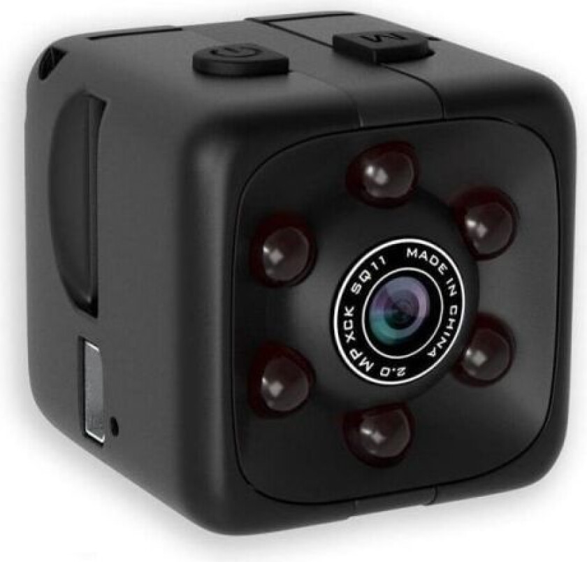 HD DV SQ11X PRO mini actionkamera med stativ og klesklips Black