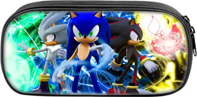 Sonic The Hedgehog 3D-utskrift pennal Etui Bag Tear Paper B
