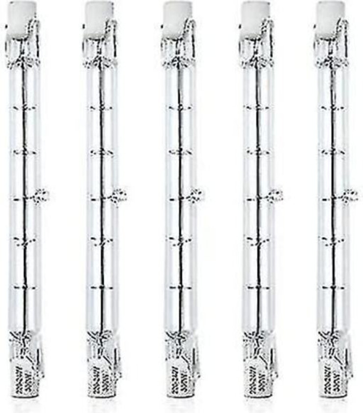 5 stk dimbare R7s 118mm 300w halogen pærelyspære AC 220-240v 3100lm lineær halogen flomlys for landskapsbelysning, sikkerhet, gatelys